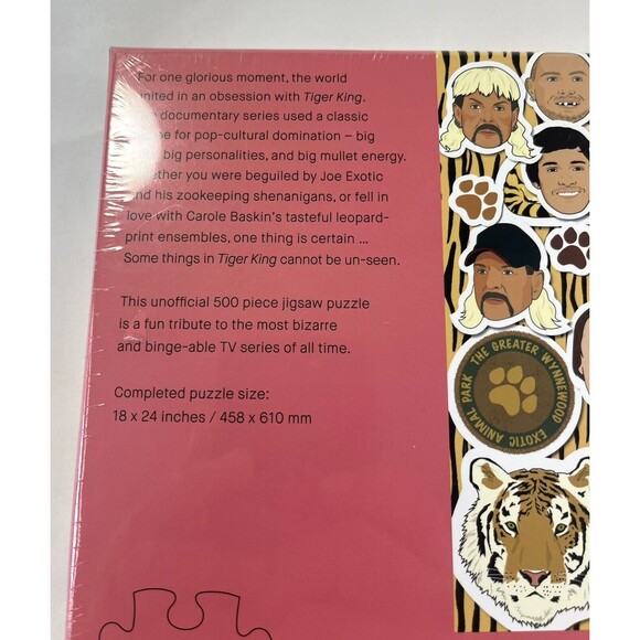 Netflix Tiger King Jigsaw Puzzle New Sealed 500 Piece Special Limited Edition - Picture 9 of 10